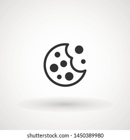 Browser Cookie Icon. Outline Style Icon Cookie icon vector isolated on white background, logo concept sign on transparent background, filled black symbol.