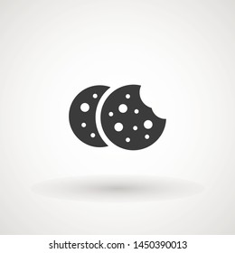 Browser Cookie Icon. Outline Style Icon Cookie icon vector isolated on white background, logo concept sign on transparent background, filled black symbol.