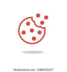 Browser-Cookie-Symbol. Outline Style Icon Cookie Symbol Vektorgrafik einzeln auf weißem Hintergrund, Logo-Konzeptzeichen auf transparentem Hintergrund, gefülltes schwarzes Symbol.