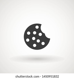 Browser Cookie Icon. Cookie icon vector isolated on white background, logo concept sign on transparent background, filled black symbol