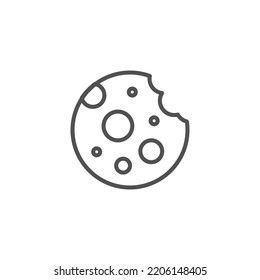 Browser Cookie Icon. Cookie icon vector isolated on white background, logo concept sign on transparent background, filled black symbol