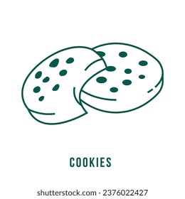 Browser Cookie Icon. Cookie icon vector isolated on white background, logo concept sign on transparent background, filled symbol