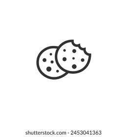 Browser Cookie icon vector. Outline Style Icon Cookie icon vector isolated on white background, logo concept sign 