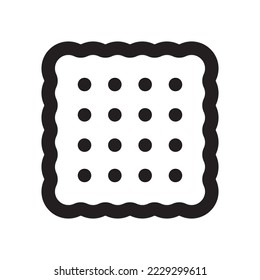 Browser Cookie Outline Icon. Biscuit Vector illustration.