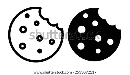 Browser Cookies icon line style. EPS10