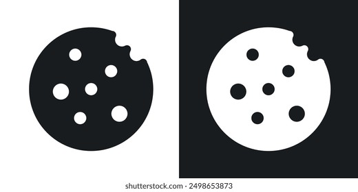 Browser cookies icon in solid style