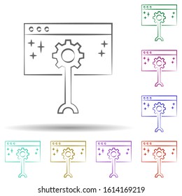 browser data adjustment icon. Element of multi color cloud technology icon for mobile concept and web apps. Detailed browser data adjustment icon can be used for web and mobile on white background