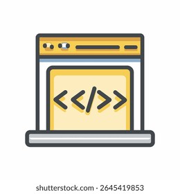Browser displays code in digital application interface