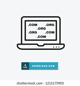 Browser domain registration vector icon