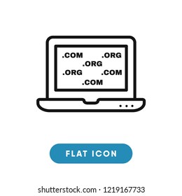 Browser domain registration vector icon