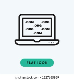 Browser domain registration vector icon