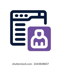 browser duotone icon. Sleek and modern vector icon for websites, mobile apps, marketing materials, and corporate design. Fully scalable and ready to use.