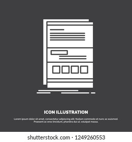 Browser, dynamic, internet, page, responsive Icon. glyph vector symbol for UI and UX, website or mobile application