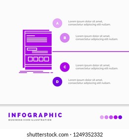Browser, dynamic, internet, page, responsive Infographics Template for Website and Presentation. GLyph Purple icon infographic style vector illustration.