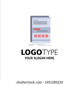 Browser, dynamic, internet, page, responsive Flat Color Icon Vector