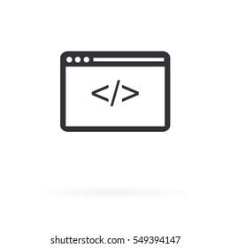 Browser with Editor Code Icon