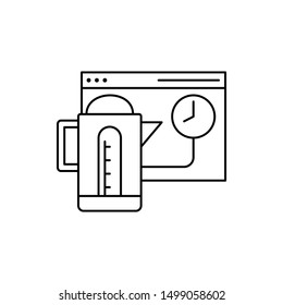 Browser electric kettle icon. Element of Internet in life icon