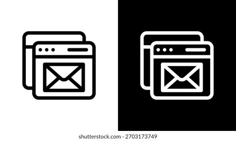 Browser-E-Mail mit Symbolsatz