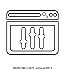 Icono De Ecualizador De Navegador En Estilo De Esquema
