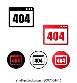 Browser Error 404 Icon Illustration