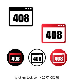 Browserfehler 408 - Symbolillustration