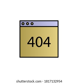 Browser, error color gradient vector icon