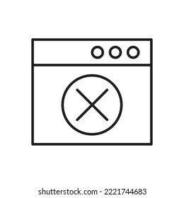 Browser error icon design. isolated on white background. vector illustration