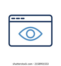 browser Eye Vector icon which is suitable for commercial work and easily modify or edit it

