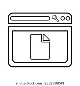 Icono De Archivo De Navegador En Estilo De Esquema