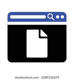 Browser File Icon, Vector Graphics