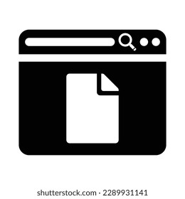 Browser File Icon, Vector Graphics