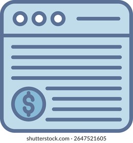 Browser Filled Blue Tone Icon