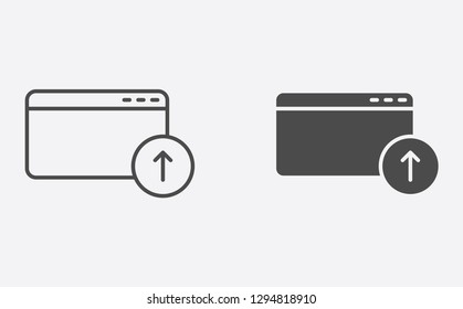 Browser filled and outline vector icon sign symbol
