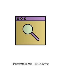 Browser ,find, search color gradient vector icon