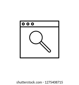 browser ,find, search icon. Simple outline vector of Web Design Development  set icons for UI and UX, website or mobile application