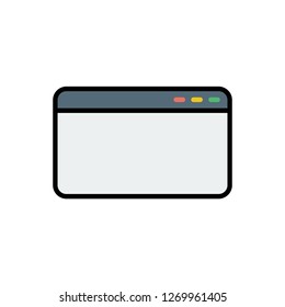 Browser flat vector icon sign symbol