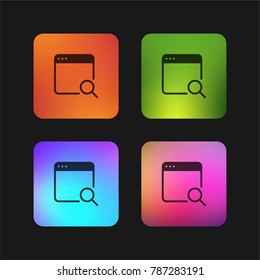 Browser four color gradient app icon design