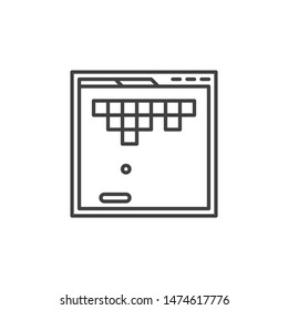 Browser Game outline vector concept icon or design element