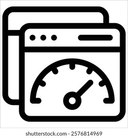 Browser Gauge Icon Element For Design