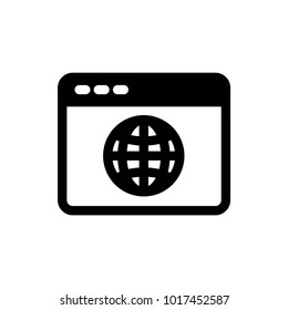 browser globe vector icon