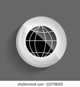 Browser Glossy Icon Vector Illustration