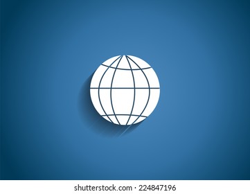 Browser Glossy Icon Vector Illustration