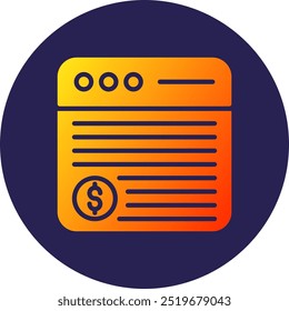 Ícone de Gradiente do Círculo do Glifo do Navegador