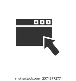 Browser glyph icon. Vector illustration