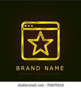Browser golden metallic logo