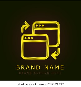 Browser golden metallic logo