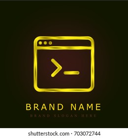 Browser golden metallic logo