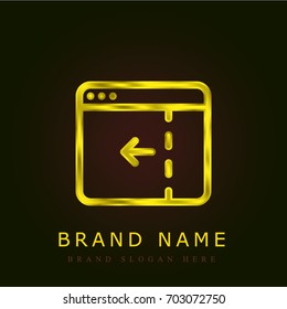 Browser golden metallic logo