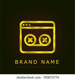 Browser golden metallic logo