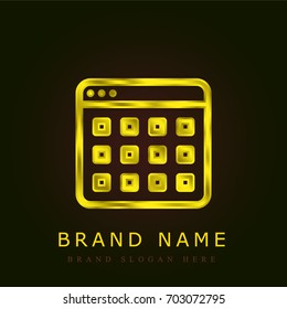 Browser golden metallic logo